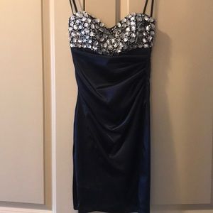 Navy cocktail dress